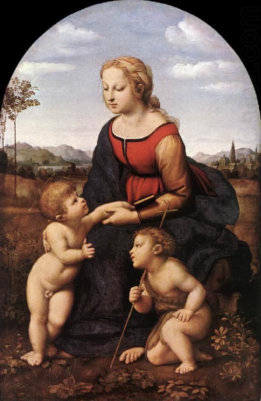 RAFFAELLO Sanzio The Virgin and Child with Saint John the Baptist (La Belle Jardinire)  af china oil painting image